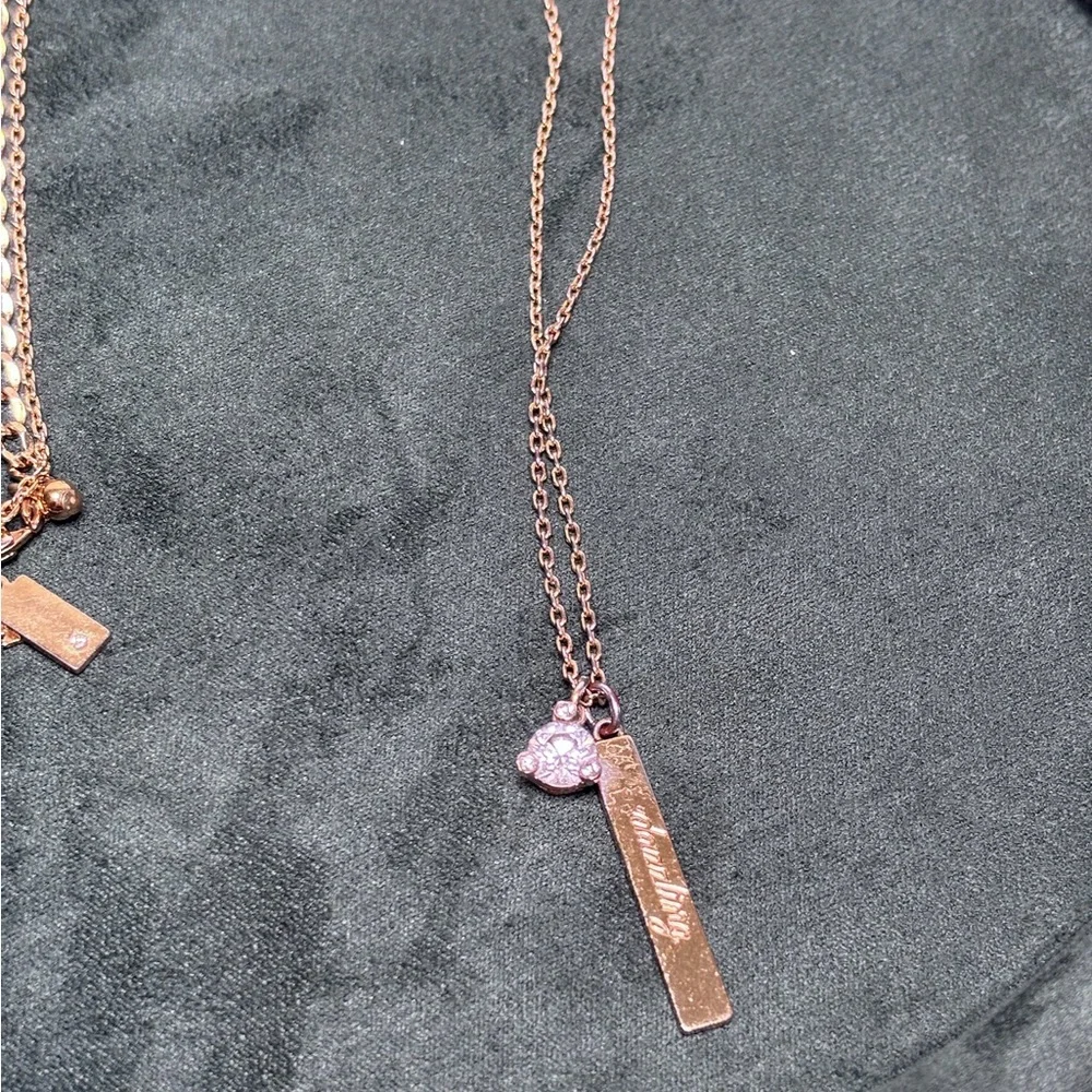 Kate Spade New York April Born to Be Dazzling Gold-Tone Bar Pendant Necklace - Picture 5 of 9